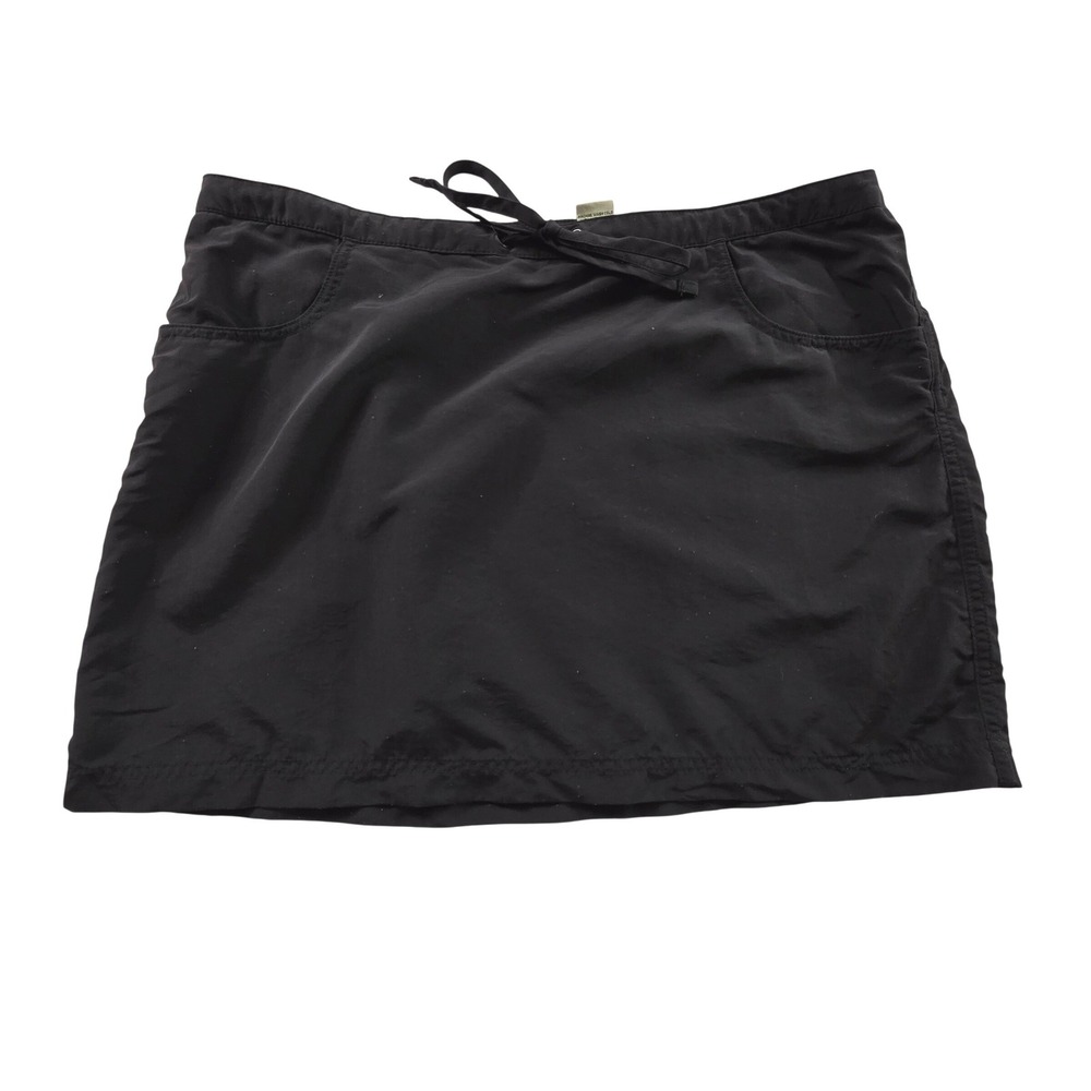 L.L. Bean Skirt Supplex Nylon Athletic Hiking Large Black Gorpcore Outdoor Trail